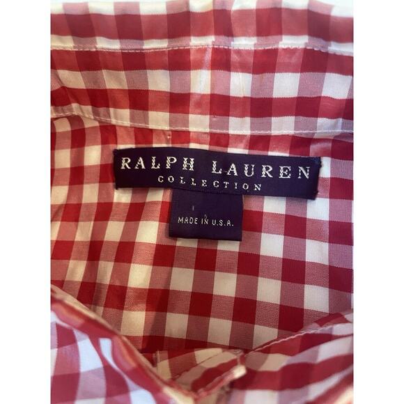 Ralph Lauren Collection Silk Shirt Dress Runway 2000 Plaid Check Button Front XS - Picture 12 of 16